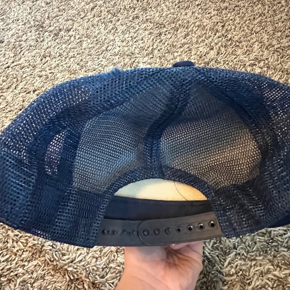 Vintage trucker cap navy and white OSFA - Picture 4 of 5